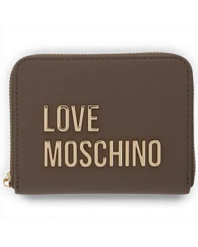 Love Moschino Wallet Grs Woman Fango In Synthetic In Brown