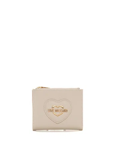 Love Moschino Wallet Small Size In Ivory