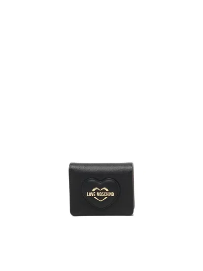 Love Moschino Wallet With Lettering Logo In Black