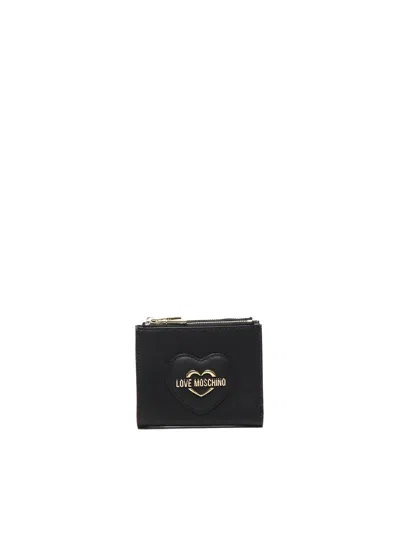 Love Moschino Wallet With Lettering Logo In Black