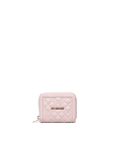 Love Moschino Wallet With Logo In Powder
