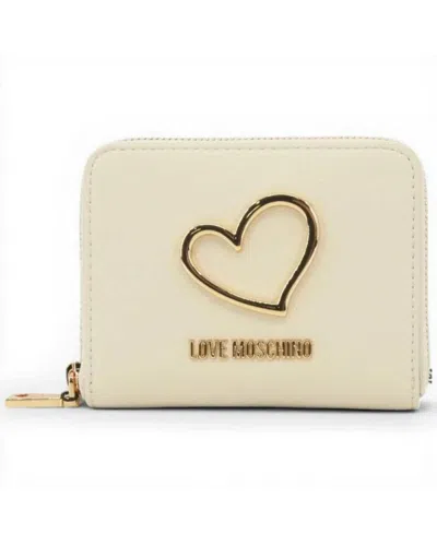 Love Moschino Wallet Woman Ivory In Synthetic In White