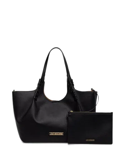 Love Moschino Whipstitch-detail Tote Bag In White