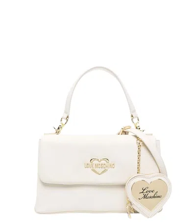Love Moschino White Logo Small Satchel