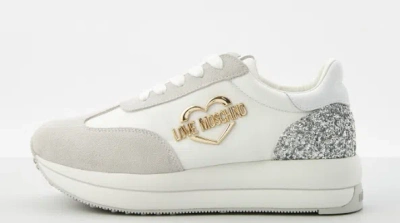 Love Moschino White Silver Mix Sneakers
