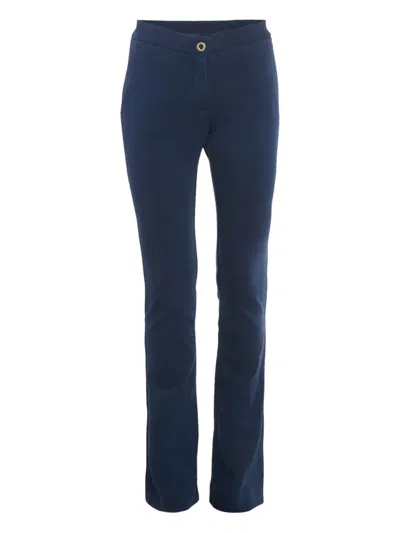 Pre-owned Love Moschino Wide-leg Trousers In Blue
