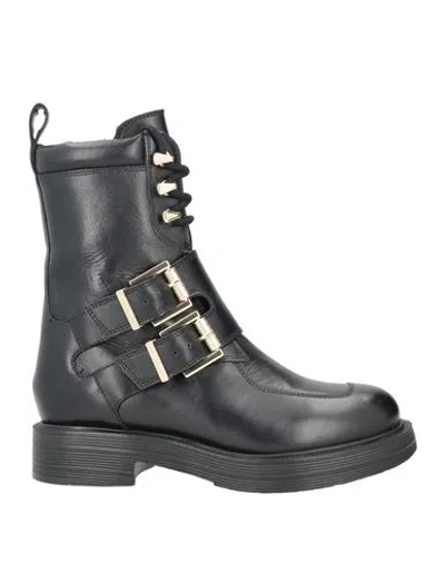 Love Moschino Woman Ankle Boots Black Size 10 Calfskin