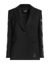 Love Moschino Woman Blazer Black Size 8 Polyester, Acrylic, Viscose, Virgin Wool, Elastane