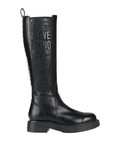 Love Moschino Woman Boot Black Size 10 Calfskin