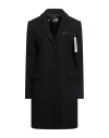 Love Moschino Woman Coat Black Size 6 Virgin Wool, Polyamide