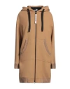 Love Moschino Woman Coat Camel Size S Virgin Wool, Polyamide, Viscose, Wool, Cashmere In Brown