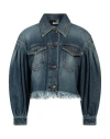 Love Moschino Woman Denim Outerwear Blue Size 8 Cotton In Blue