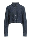 Love Moschino Woman Denim Shirt Blue Size 10 Cotton
