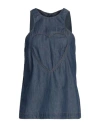 Love Moschino Woman Denim Shirt Navy Size 8 Cotton