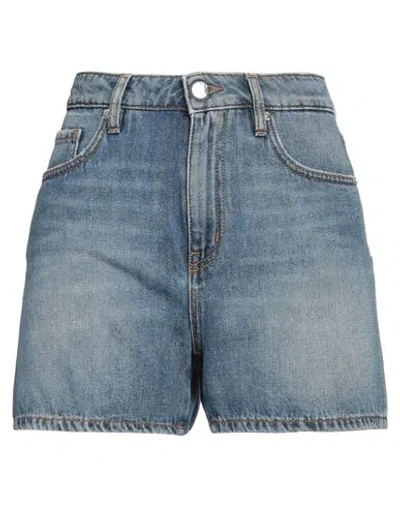 Love Moschino Woman Denim Shorts Blue Size 6 Cotton