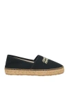 Love Moschino Woman Espadrilles Black Size 8 Textile Fibers
