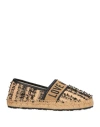 Love Moschino Woman Espadrilles Sand Size 8 Synthetic Raffia In Beige