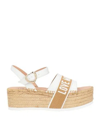 Love Moschino Woman Espadrilles White Size 10 Calfskin