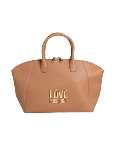 Love Moschino Woman Handbag Camel Size - Leather In Sand