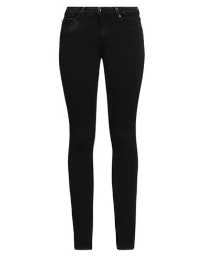 Love Moschino Woman Jeans Black Size 31 Cotton, Elastomultiester, Elastane
