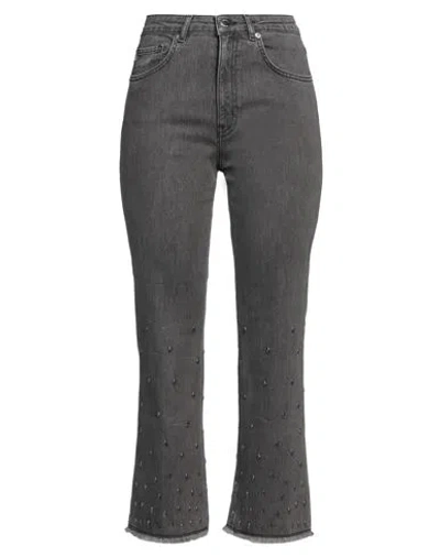 Love Moschino Woman Jeans Grey Size 26 Cotton, Elastane