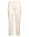 Love Moschino Woman Jeans Ivory Size 32 Cotton, Elastomultiester, Elastane In White