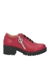 Love Moschino Woman Lace-up Shoes Brick Size 7 Leather In Red