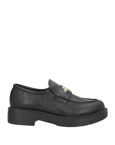 Love Moschino Woman Loafers Black Size 10 Calfskin