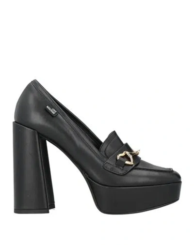 Love Moschino Woman Loafers Black Size 7 Leather