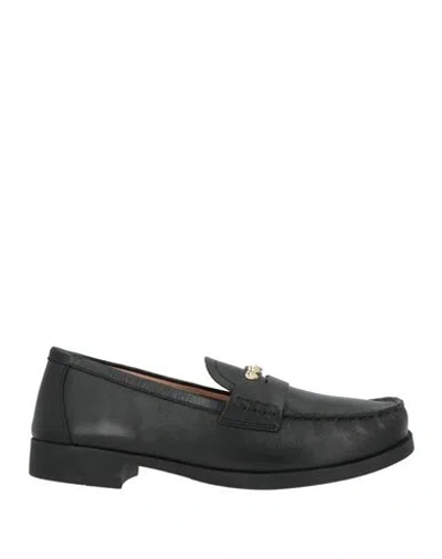 Love Moschino Woman Loafers Black Size 8 Calfskin