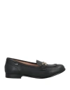 Love Moschino Woman Loafers Black Size 8 Leather In Black