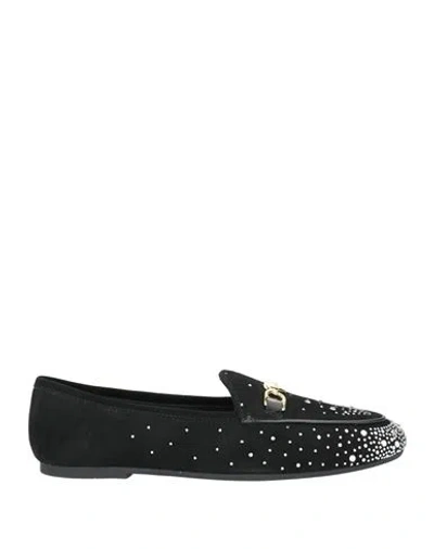 Love Moschino Woman Loafers Black Size 8 Leather