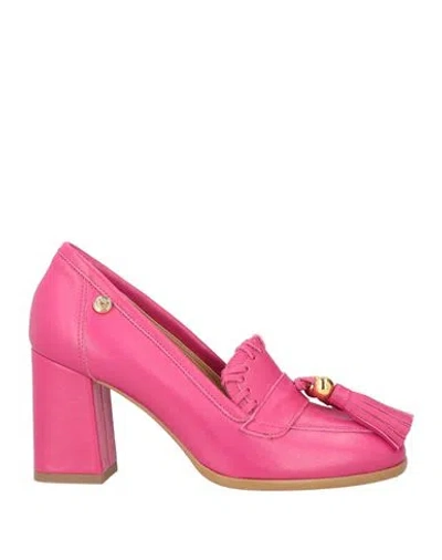 Love Moschino Woman Loafers Magenta Size 7 Leather