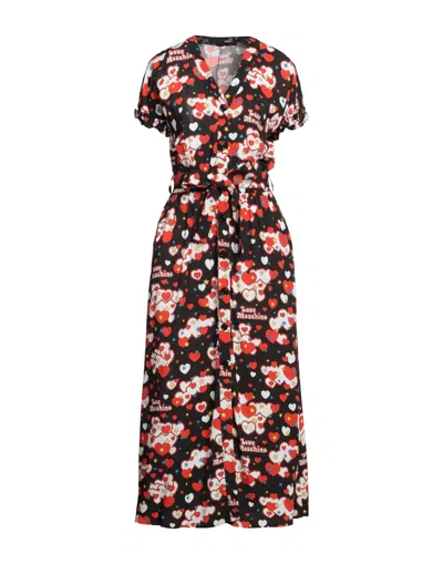 Love Moschino Long Dresses In Black