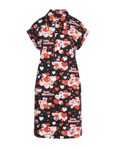 Love Moschino Short Dresses In Black