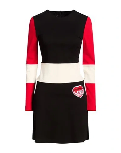 Love Moschino Woman Mini Dress Black Size 10 Viscose, Polyamide, Elastane