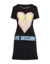 Love Moschino Short Dresses In Black