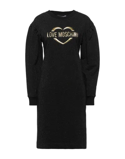 Love Moschino Short Dresses In Black