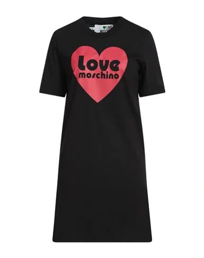 Love Moschino Woman Mini Dress Black Size 8 Cotton