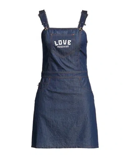 Love Moschino Woman Mini Dress Blue Size 10 Cotton