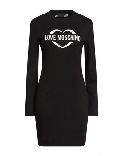 Love Moschino Woman Mini Dress Charcoal Size 4 Cotton, Elastane In Grey