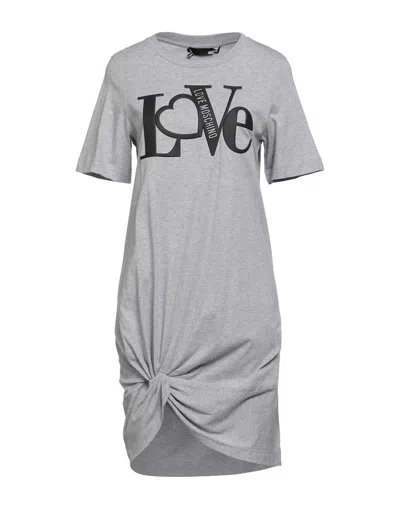Love Moschino Short Dresses In Grey