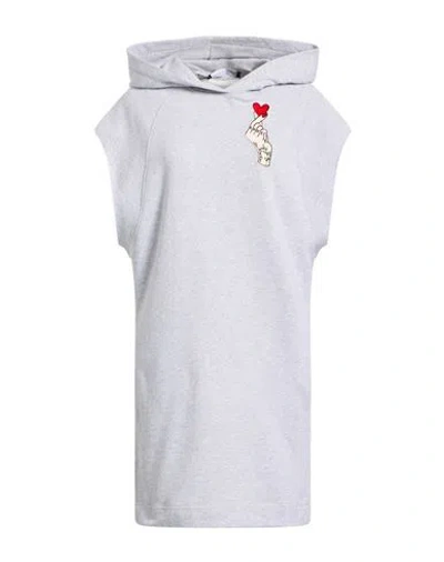 Love Moschino Woman Mini Dress Light Grey Size 2 Cotton In White