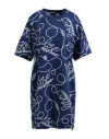 Love Moschino Woman Mini Dress Navy Size 4 Cotton, Elastane In Navy
