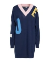 Love Moschino Woman Mini Dress Navy Size 6 Wool, Polyamide In Navy