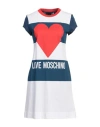 Love Moschino Woman Mini Dress Navy Size 8 Cotton, Elastane In Navy