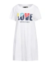 Love Moschino Woman Mini Dress White Size 8 Cotton, Elastane