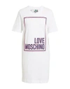 Love Moschino Woman Mini Dress White Size 4 Cotton, Elastane In White