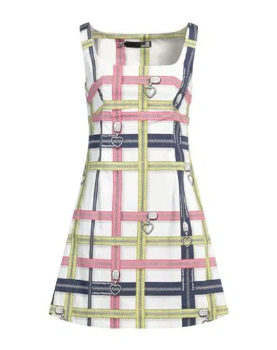 Love Moschino Woman Mini Dress White Size 4 Cotton, Elastane