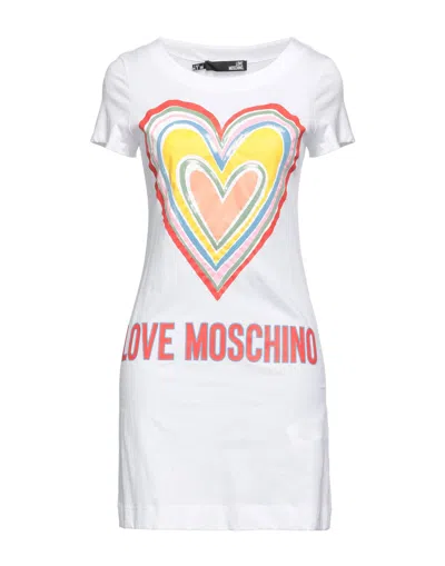 Love Moschino Short Dresses In White